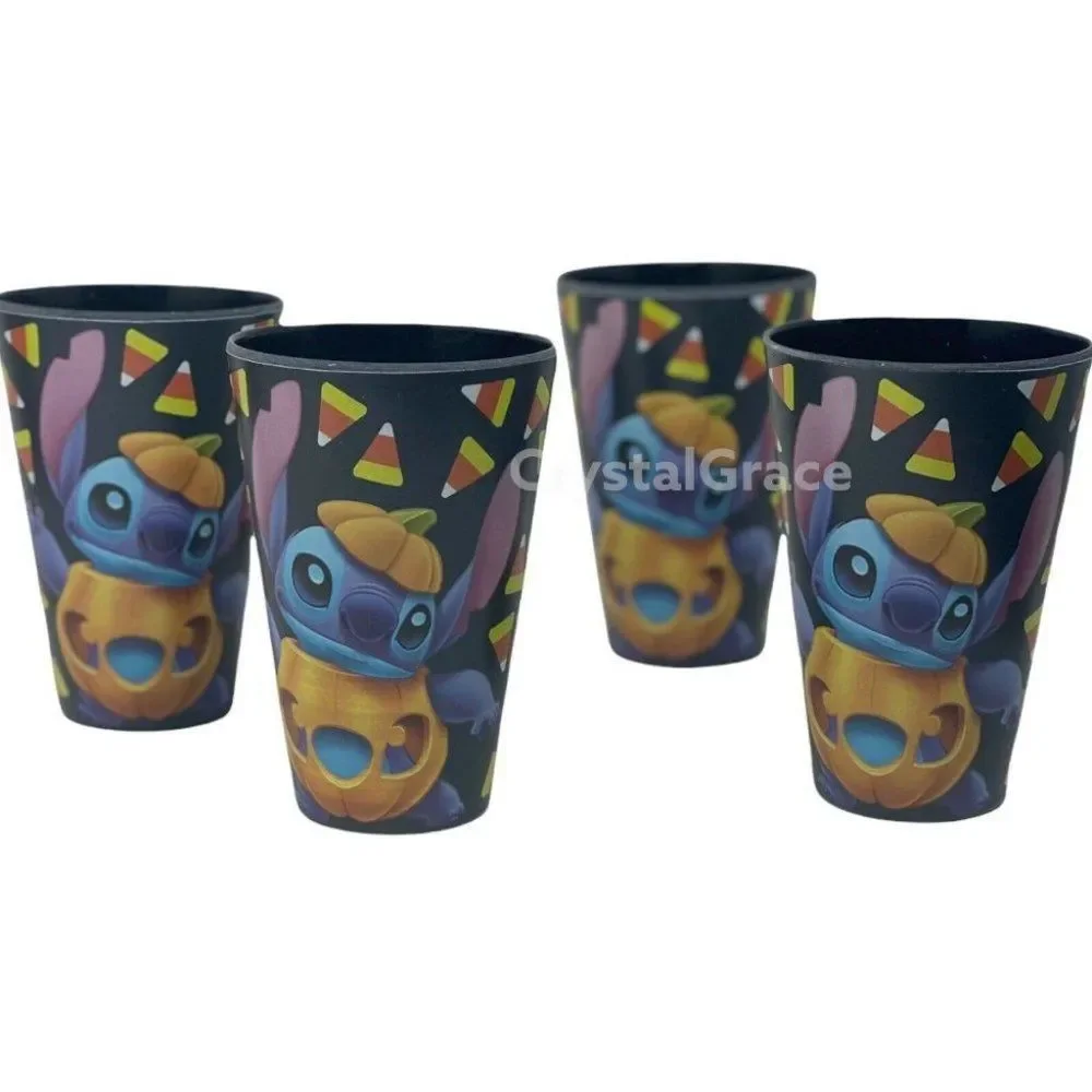 Disney Lilo & Stitch Bamboo Eco Friendly Set of 4 Halloween cups Candy‎ Pumpkin